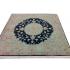 Dark blue square shaped Tabriz handmade rug