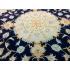 201 x 201 Dark Blue Square Shaped Tabriz Handmade Rug