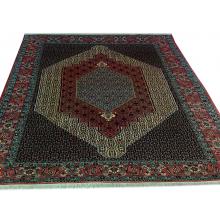 201 x 201 Dark Blue Square Shaped Tabriz Handmade Rug