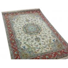 Timeless Persian handmade wool and silk Tabriz rug