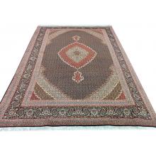 Persian wool and silk base Fish designed rug
