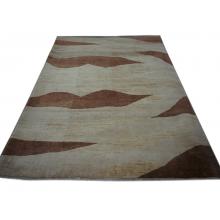 Modern Gold brown handmade rug