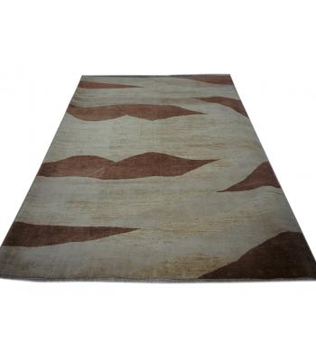 Modern Gold brown handmade rug