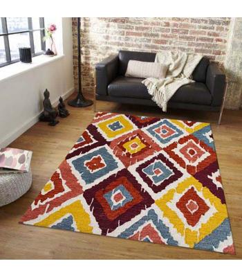 152 X 244 Oriental Handmade Hand Tufted RED TIDE Rug