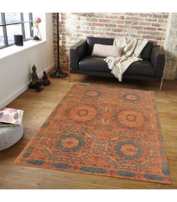 152 X 244 Oriental Handmade Hand Tufted TULIP FLAME Wool Rug