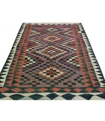 146 x 274 Bold and Beautiful 4 Diamond Kilim Persian Handmade Wool Rug