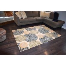 160 X 233 Luxurious Cream Base With Flower All Over Design Modern Rug