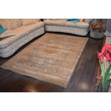 152.4 X 234.69 Beautifully Crafted Grey And Green, Mello Quiet Designed Traditional Rug