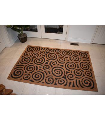 121.92 X 182.88 Soft And Stylish Spirals Design Jute Modern Rug
