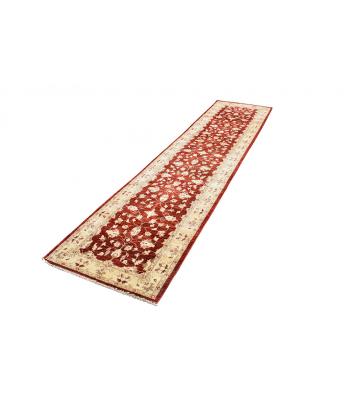 82 X 357 Cream & Red, Choobi Design, Traditional Runner Rug