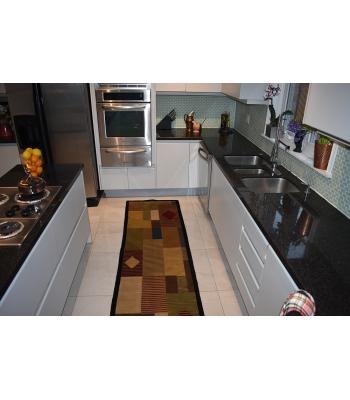 76.2 X 233 Geometric Design Multi Color Modern Wool Runner Rug