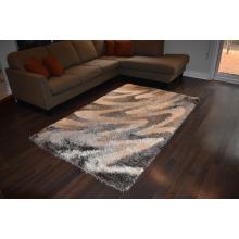 160 X 233 Strikingly Beautiful Two Toned Silky Shag Modern Rug