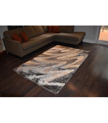 160 X 233 Strikingly Beautiful Two Toned Silky Shag Modern Rug
