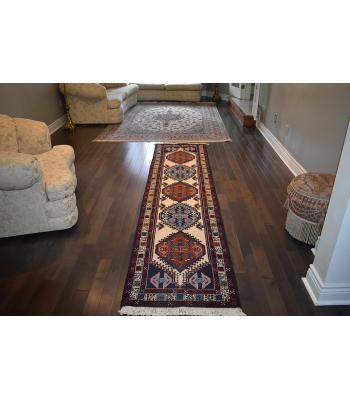 73.15 X 301.75 Elegant Red, White, Blue Ardabil Persian Runner