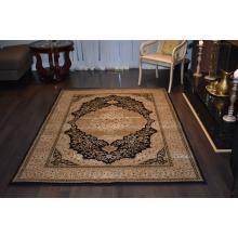 160 X 233 Evergreen Mahi Design Black & Cream Traditional Rug