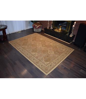 160 X 233 Elegant Cream On Cream 4 Seasons Diamond Design Traditional Rug