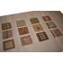 152.4 X 234.69 Cream, Brown & Green Color 12 Squares Design Modern Rug