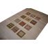 152.4 X 234.69 Cream, Brown & Green Color 12 Squares Design Modern Rug