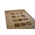 152.4 X 234.69 Cream, Brown & Green Color 12 Squares Design Modern Rug