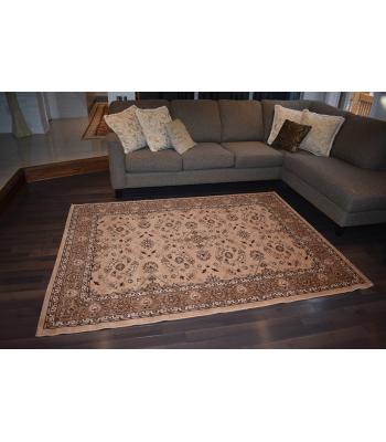 160 X 233  Stylish Traditional Cream & Black Kazak Design Rug