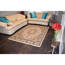 152.4 X 234.69 Medallion Design Cream, Red, Brown, Blue Traditional Rug